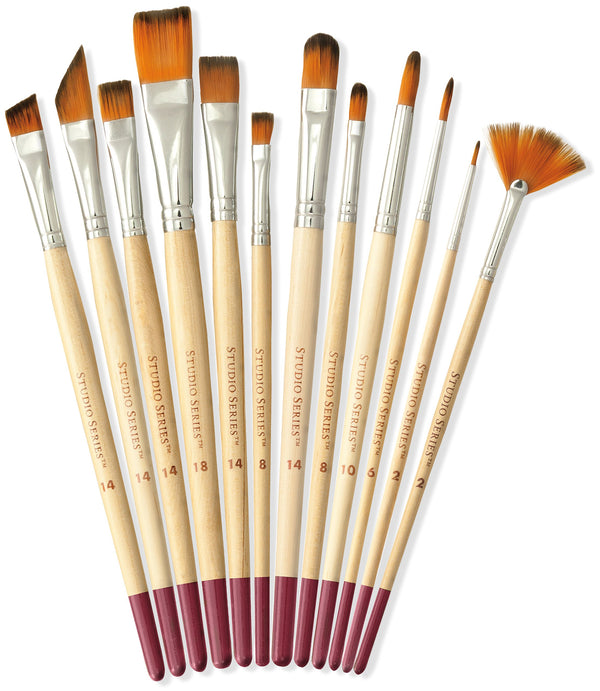 Pastel Paints Set, Sealant + Brushes (12 Pack)