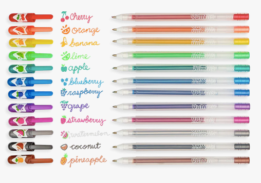 Fruit Scented Glitter Color Gel Pen, Assorted Color –