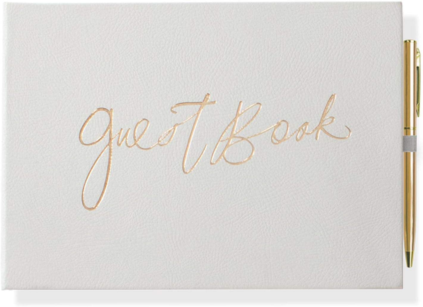 Wedding Guest Book Gold Foil