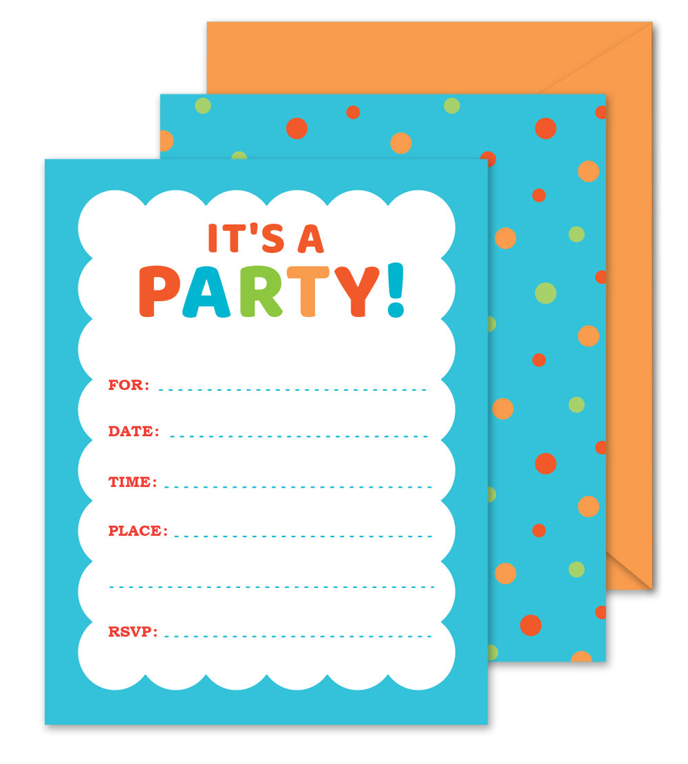 Party invitation outlet card